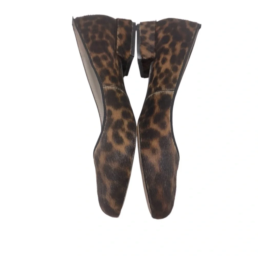 Boden Calf Hair Leopard‎ Print Almond Toe Flats Loafer Sz 6